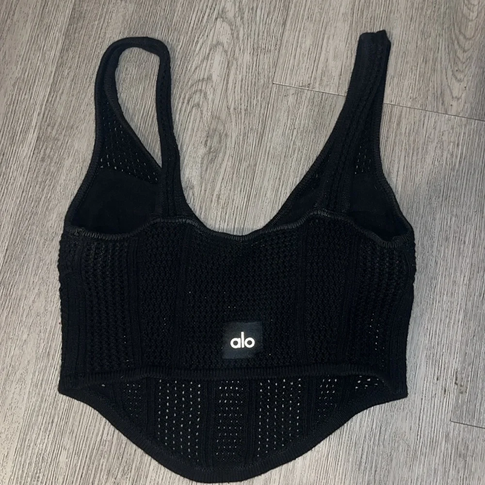 Alo yoga Open-Knit Chase The Sun Corset Tank